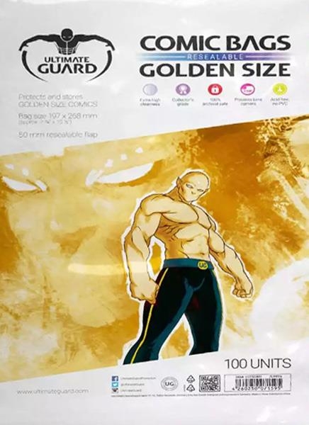 BOLSAS PARA COMIC TAMAÑO GOLDEN CIERRE FACIL ULTIMATE GUARD | 4260250071595 | ULTIMATE GUARD