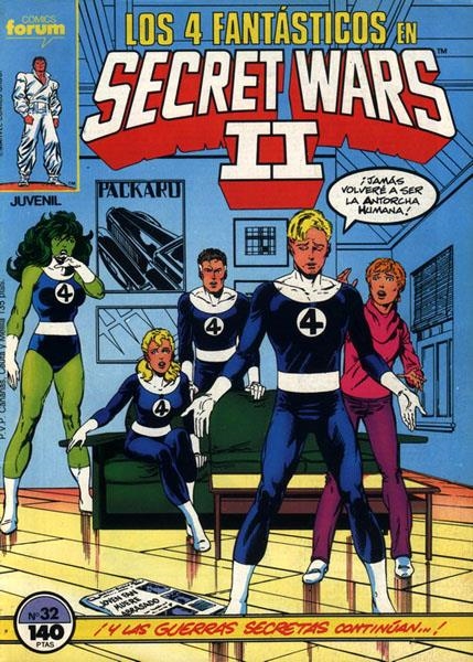 SECRET WARS # 32 LOS 4 FANTÁSTICOS | 24996 | JOHN BYRNE - AL GORDON  - STAN LEE - JOHN  BUSCEMA | Universal Cómics