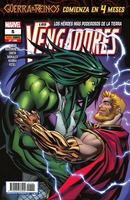 2aMA VENGADORES VOL 4 # 104 VENGADORES 05 | 9999900043860 | JASON AARON - ED MCGUINNESS | Universal Cómics