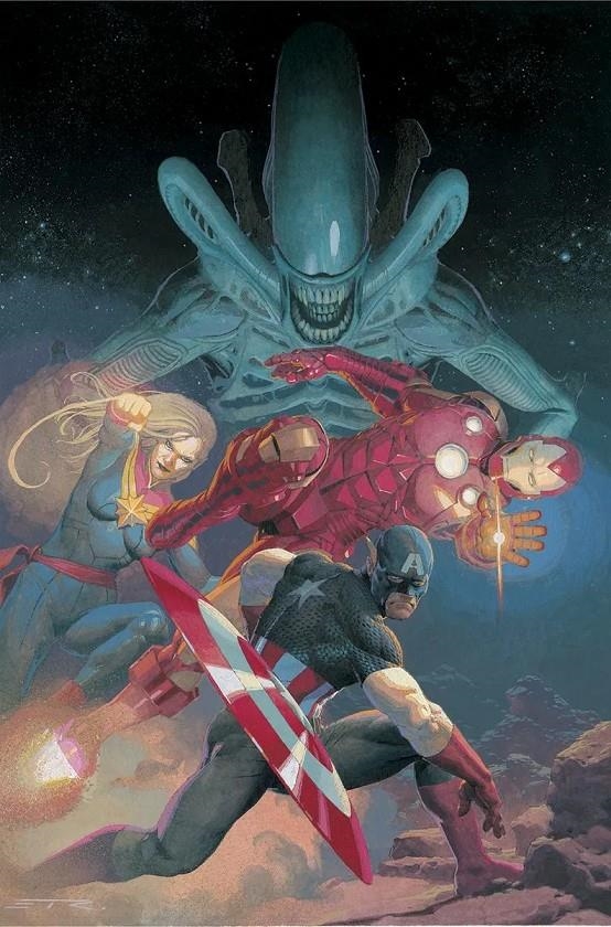 ALIENS VS VENGADORES # 01 (PORTADA PROVISIONAL) | 9788410515987 | JONATHAN HICKMAN - ESAD RIBIC | Universal Cómics