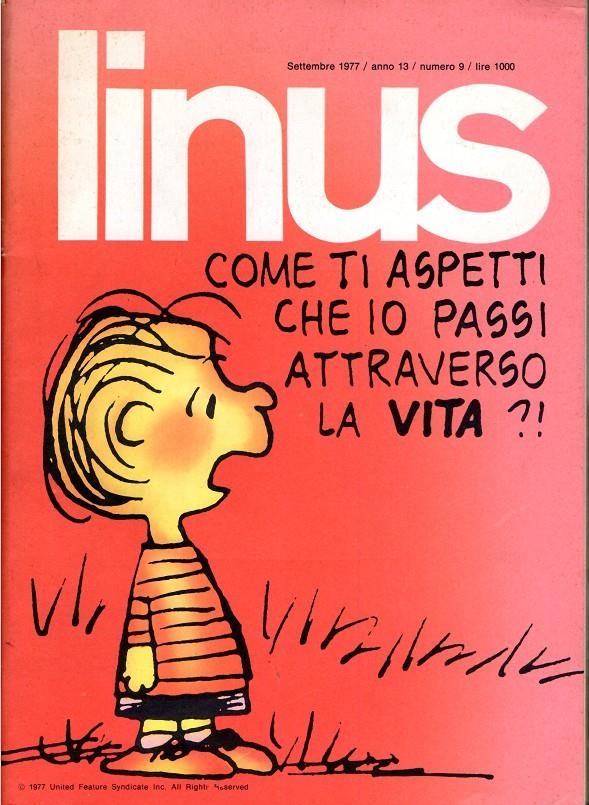 LINUS 1977 ANNO 13 # 09 REVISTA ORIGINAL EN ITALIANO | 9999900111873 | VARIOS AUTORES | Universal Cómics