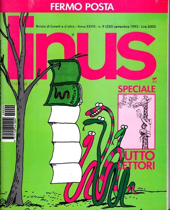 LINUS 1992 ANNO 28 # 09 REVISTA ORIGINAL EN ITALIANO | 9999900112276 | VARIOS AUTORES | Universal Cómics