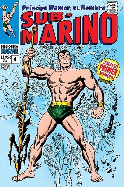 BIBLIOTECA MARVEL NAMOR, EL HOMBRE SUBMARINO # 04 DE 1967 A 1968 | 9788410518254 | STAN LEE - ROY  THOMAS - WERNR ROTH - JOHN BUSCEMA - DAN ATKINS | Universal Cómics