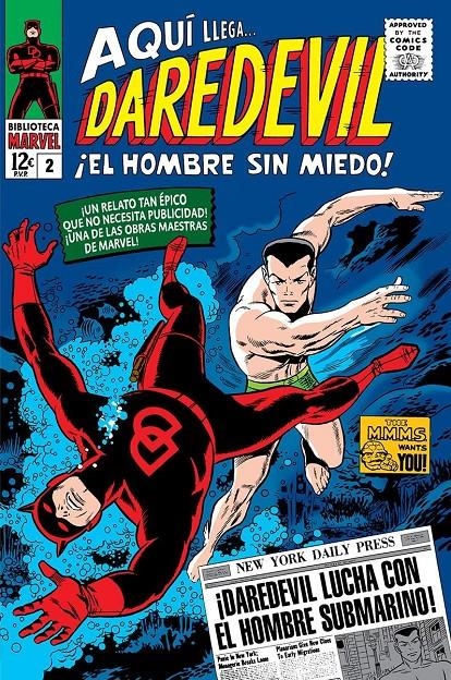 2AMA BIBLIOTECA MARVEL DAREDEVIL # 02 DE 1965 A 1966 | 9999900114027 | JOHN ROMITA SR - JACK KIRBY - WALLY WOOD - BOB POWELL - STAN LEE | Universal Cómics