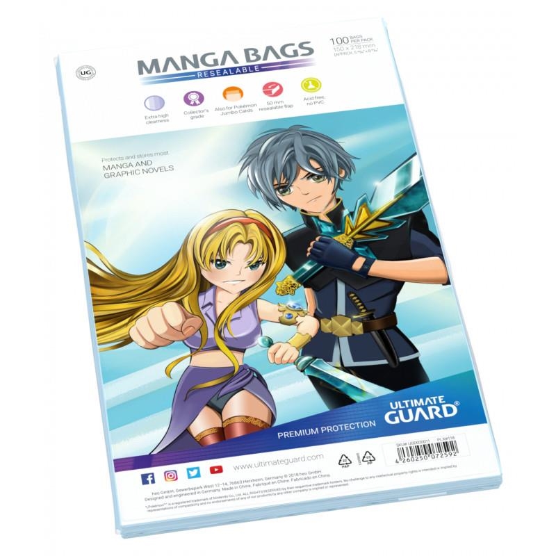 BOLSAS PARA COMIC TAMAÑO MANGA ULTIMATE GUARD CIERRE FACIL | 4260250072592 | ULTIMATE GUARD