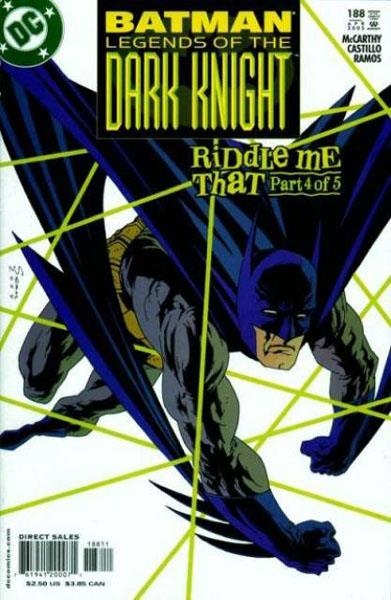 USA BATMAN LEGENDS OF THE DARK KNIGHT # 188 | 76194120007118811 | SHANE McCARTHY - TOMMY CASTILLO - RODNEY RAMOS | Universal Cómics